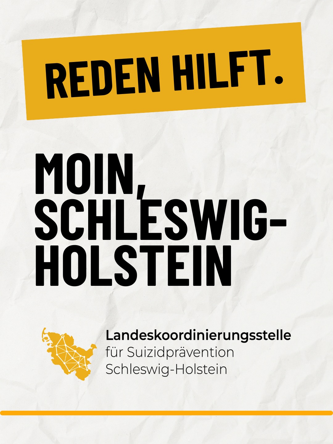 Moin, Schleswig-Holstein! 👋
Wir sind die Landeskoordinierungsstelle für Suizidprävention Schleswig-Holstein – und ab jetzt auch hier auf Instagram.
Aufklären. Wissen vermitteln. Tabus brechen.
Genau darum geht es auf diesem Kanal.
Dich erwarten fundierte Informationen rund um Suizidprävention, Hinweise auf Hilfsangebote, praktische Impulse für den Umgang mit Suizidalität und Einblicke in Projekte und Veranstaltungen aus Schleswig-Holstein.
Denn über Suizidalität zu sprechen, darf kein Tabu sein. #RedenHilft
Wir möchten informieren, sensibilisieren und vor allem eines deutlich machen:
Deine Geschichte ist nicht zu Ende. 💛
Schön, dass du hier bist. Folge uns und hilf mit, Suizidprävention sichtbarer zu machen.
#Suizidprävention #SchleswigHolstein #SuizidpräventionSH #RedenHilft #DeineGeschichteIstNichtZuEnde