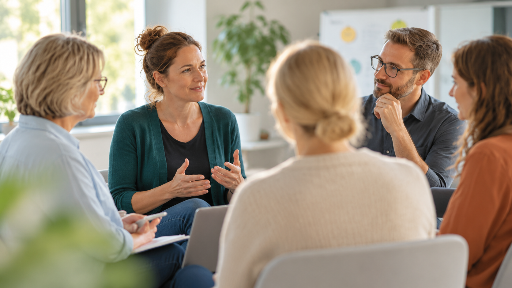 Fachkräfte im gemeinsamen Austausch während einer Besprechung